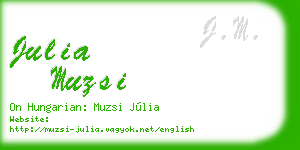 julia muzsi business card