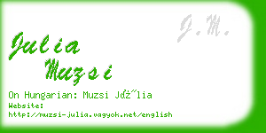 julia muzsi business card